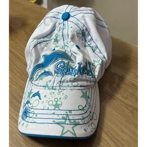 SEAWORLD DOLPHIN CAP OFFICIAL SEA WORLD PARKS & ENTERTAINMENT ORLANDO ADJUSTABLE